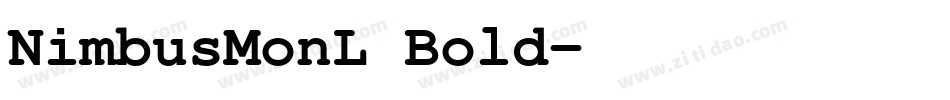 NimbusMonL Bold字体转换